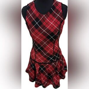 EUC Children’s Place Christmas Dress, Size 14, Plaid Drop Waist